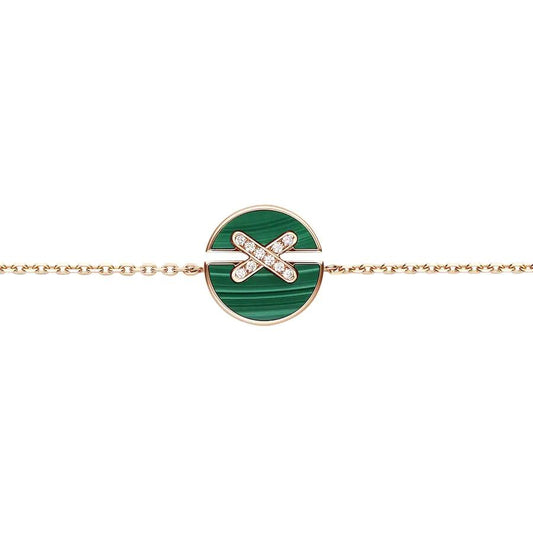 [AURORA]JEUX DE BRACELET MALACHITE PINK GOLD DIAMONDS