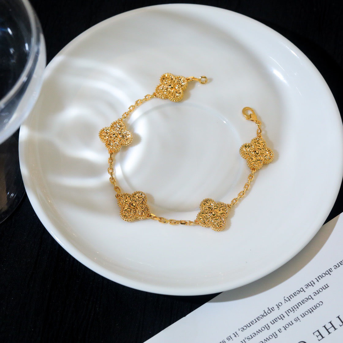 [AURORA]CLOVER 5 MOTIFS BRONZING BRACELET