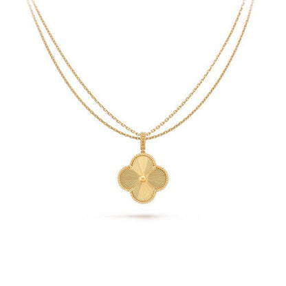 [AURORA]CLOVER 25MM PEDANT NECKLACE GOLD