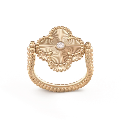 [AURORA]CLOVER RIVERSIBLE ROSE GOLD RING