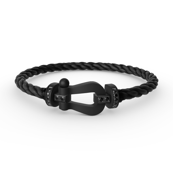 [AURORA]FORCE LARGE SERIES HORSESHOE BLACK SAMURAI BRACELET