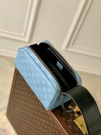 DOPP KIT 28 IN BLUE MONOGRAM COATED CANVAS