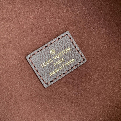 LOOP HOBO 38 IN DARK BROWN MONOGRAM EMPREINTE CALFSKIN EMBOSSED LOGO