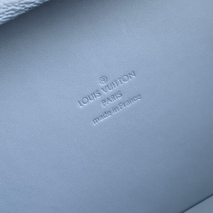 WALLET TRUNK TAIGARAMA 21.5 IN BLUE MONOGRAM COATED CANVAS