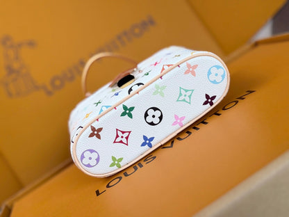 LV 25S VANITY POUCH 19 IN MULTICOLOR MONOGRAM CANVAS GOLD HARDWARE