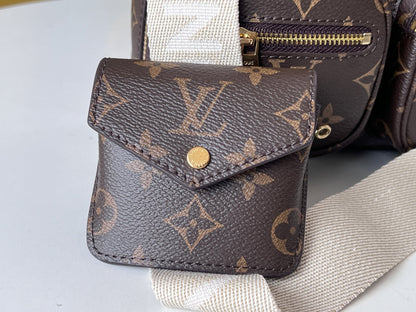 LV 25S UTILITY CROSSBODY HANDBAG 18 IN BROWN MONOGRAM CANVAS GOLD HARDWARE