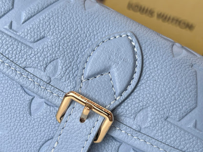 LV 25S MINI NANO DIANE 19 IN BEAU BLUE MONOGRAM EMPREINTE LEATHER GOLD HARDWARE