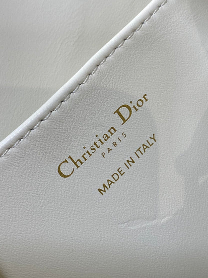 SMALL 23 CARO BACKPACK IN WHITE MACROCANNAGE LAMBSKIN