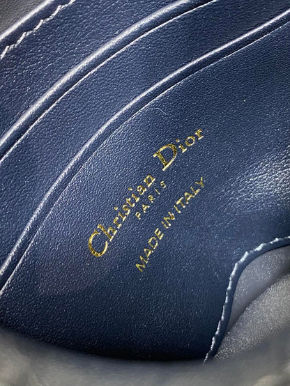 MONTAIGNE MINI 18 BUCKET BAG WITH DRAWSTRING IN BLUE OBLIQUE JACQUARD