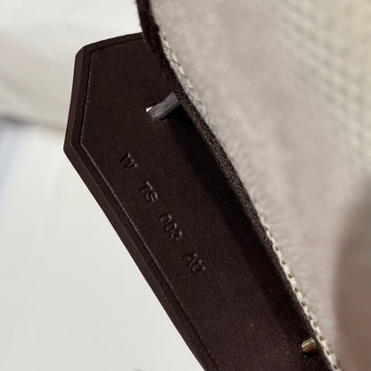 HERMES 25S MINI HERBAG 20 IN OFF WHITE AND BLACK CANVAS GOLD HARDWARE