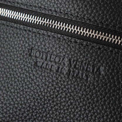 BOTTEGA VENETA 25S DIAGO 22 IN BLACK CALFSKIN SILVER HARDWARE