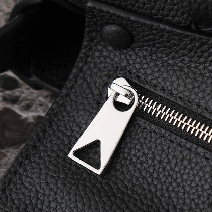 BOTTEGA VENETA 25S DIAGO 22 IN BLACK CALFSKIN SILVER HARDWARE