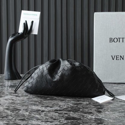 BOTTEGA VENETA 25S DUSTBAG NOTTE 33 IN BLACK CALFSKIN GOLD HARDWARE