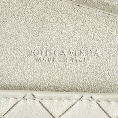 BOTTEGA VENETA 25S ANDIAMO POUCH 19 IN IVORY CALFSKIN GOLD HARDWARE