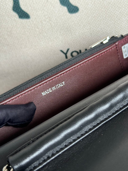 CC WOC ENTRUPY 19 BAG IN BLACK CALFSKIN