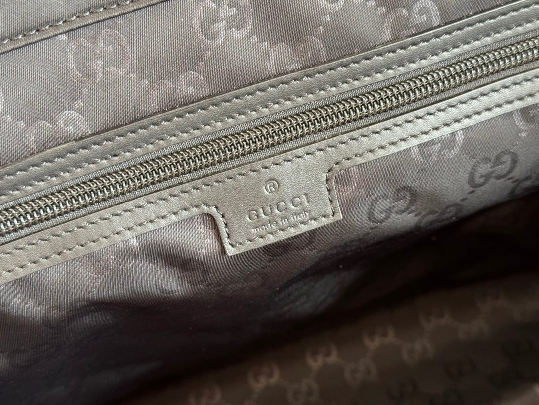 WEB STRIPE-STRAP TOTE BAG 45 IN BLACK CANVAS