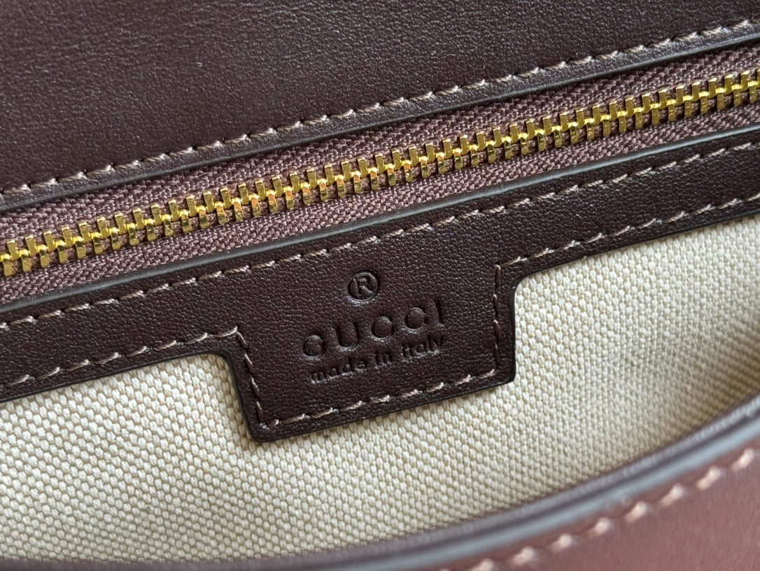 BLONDIE LARGE TOP HANDLE BAG 32 IN DARK BROWN CALFSKIN