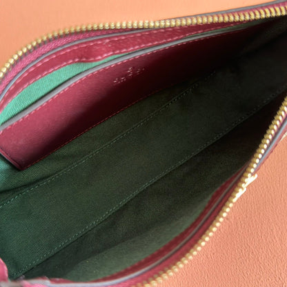 OPHIDIA SMALL SHOULDER BAG 26 IN BROWN CANVAS REDDISH BROWN LEATHER TRIM