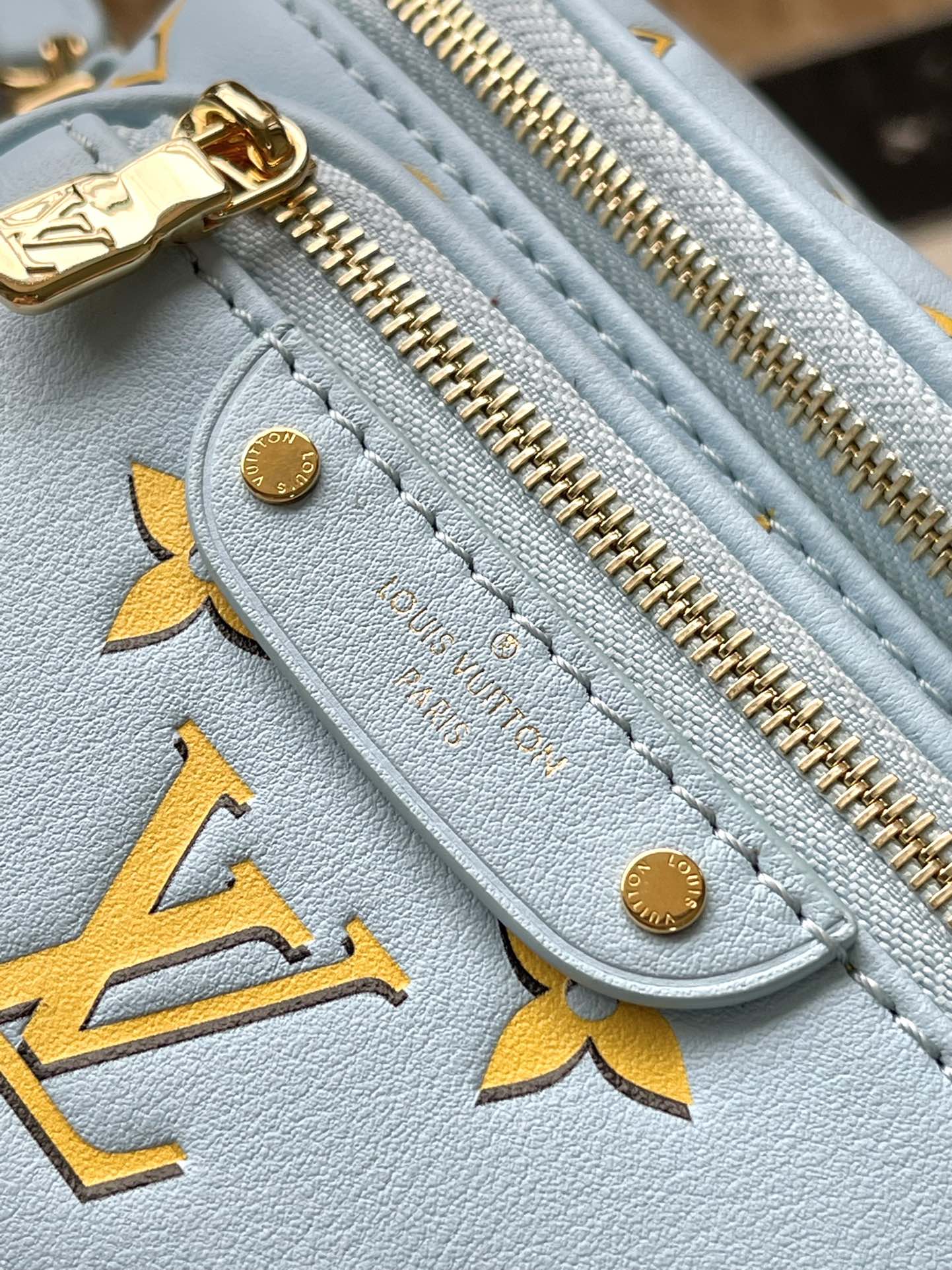 MINI BUMBAG 17 IN SKY YELLOW MONOGRAM CALFSKIN GOLD HARDWARE