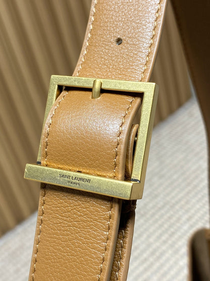 LE 5 À 7 LARGE SUPPLE BAG 31 IN TORTILLA BROWN CALFSKIN