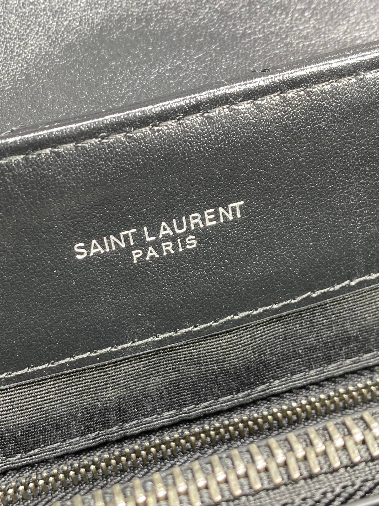 LOULOU SHOULDER BAG 32 IN BLACK QUILTED LAMBSKIN BLACK HARDWARE