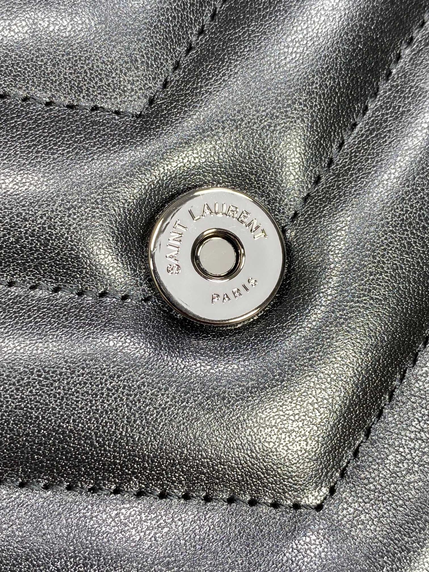 LOULOU SHOULDER BAG 32 IN BLACK QUILTED LAMBSKIN BLACK HARDWARE