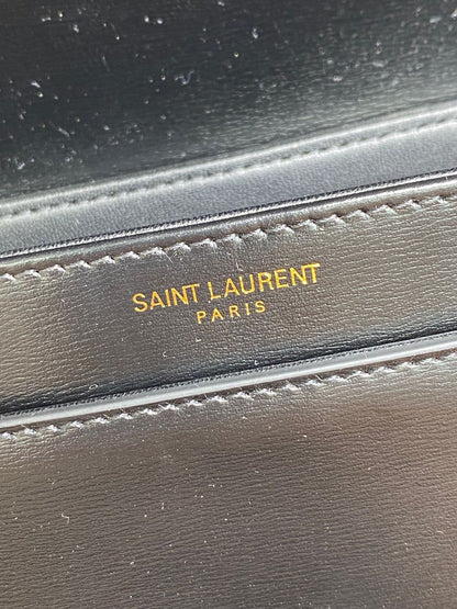 SOLFERINO SMALL SATCHEL 19 IN BLACK CALFSKIN GOLD HARDWARE