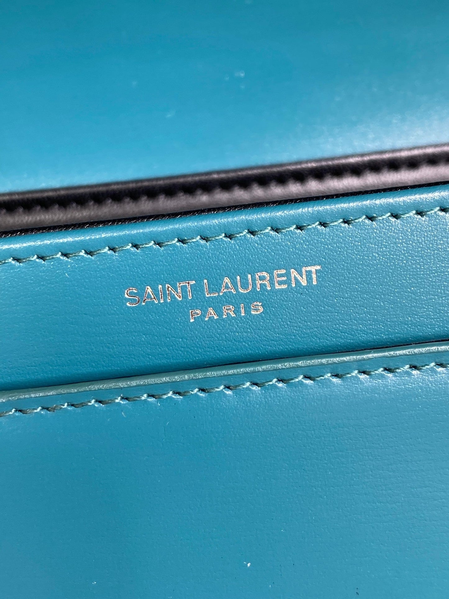 SOLFERINO SMALL SATCHEL 23 IN CERULEAN BLUE CALFSKIN GOLD HARDWARE
