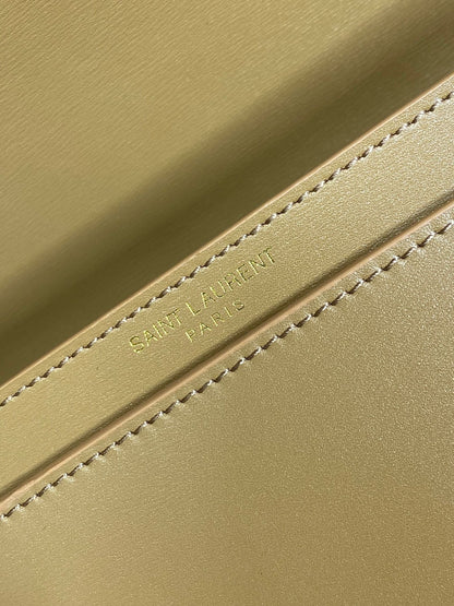 VOLTAIRE HALF-MOON SHOULDER BAG 24 IN CEDAR BROWN CALFSKIN GOLD METALLIC