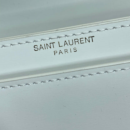 VOLTAIRE HALF-MOON SHOULDER BAG 24 IN WHITE CALFSKIN GOLD METALLIC