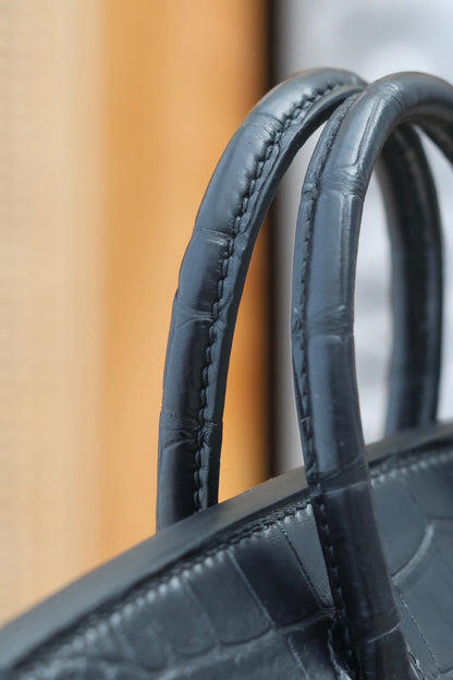 BIRKIN FAUBOURG TOUCH 20 IN BLACK CALFSKIN WITH SILVER HARDWARE (MADE-TO-ODER)