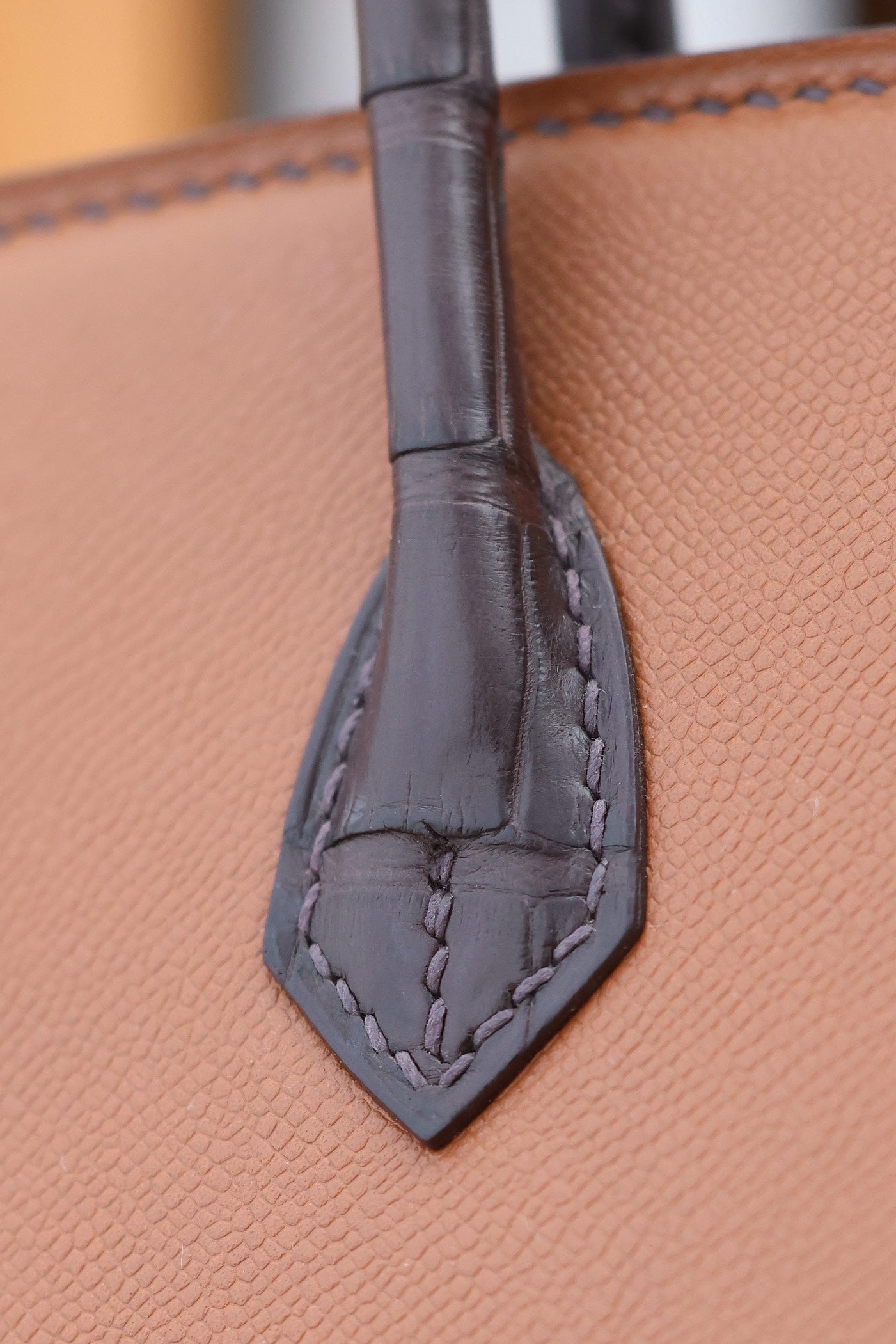 BIRKIN FAUBOURG TOUCH 20 IN CHOCOLATE MIX BRONZE BROWN CALFSKIN WITH SILVER HARDWARE (MADE-TO-ODER)