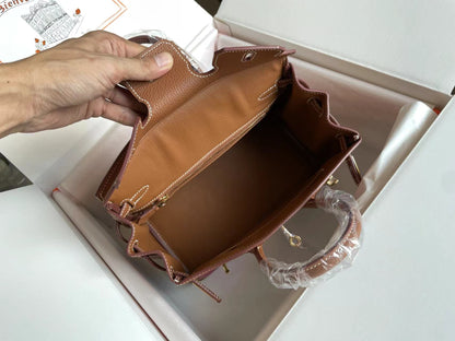 BIRKIN 25 BAG IN CHOCOLATE BROWN CALFSKIN WITH COLORFUL STICKER (MADE-TO-ODER)