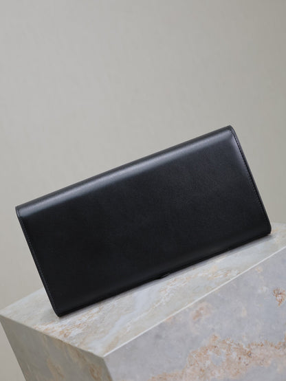 CLASSIC KATE CLUTCH 27 IN BLACK LAMBSKIN GOLD HARDWARE