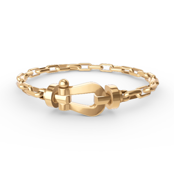 [AURORA]FORCE LARGE HORSESHOE CLASP  METAL BRACELET