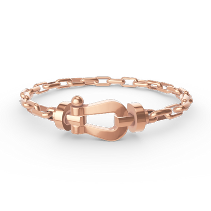[AURORA]FORCE LARGE HORSESHOE CLASP  METAL BRACELET