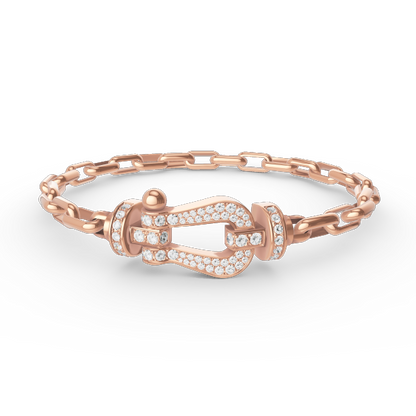 [AURORA]FORCE LARGE HORSESHOE CLASP  METAL BRACELET