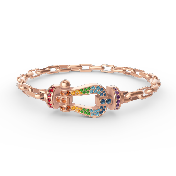 [AURORA]FORCE LARGE HORSESHOE CLASP  METAL BRACELET