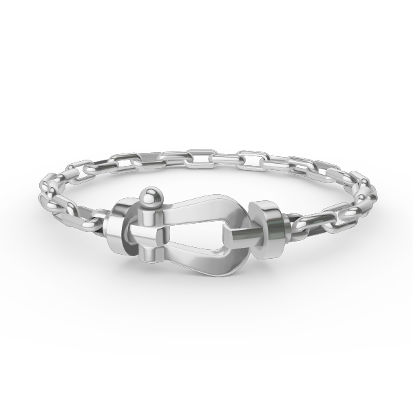 [AURORA]FORCE LARGE HORSESHOE CLASP  METAL BRACELET