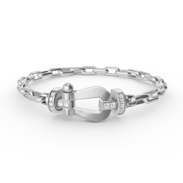 [AURORA]FORCE LARGE HORSESHOE CLASP  METAL BRACELET