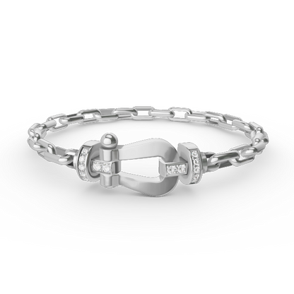 [AURORA]FORCE LARGE HORSESHOE CLASP  METAL BRACELET