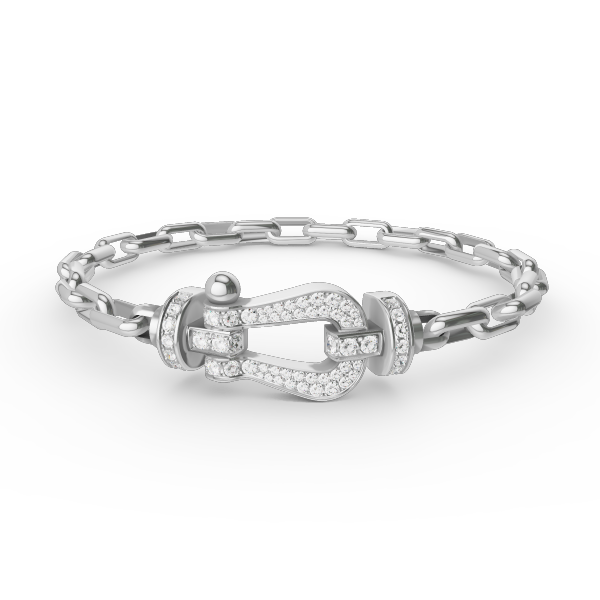 [AURORA]FORCE LARGE HORSESHOE CLASP  METAL BRACELET