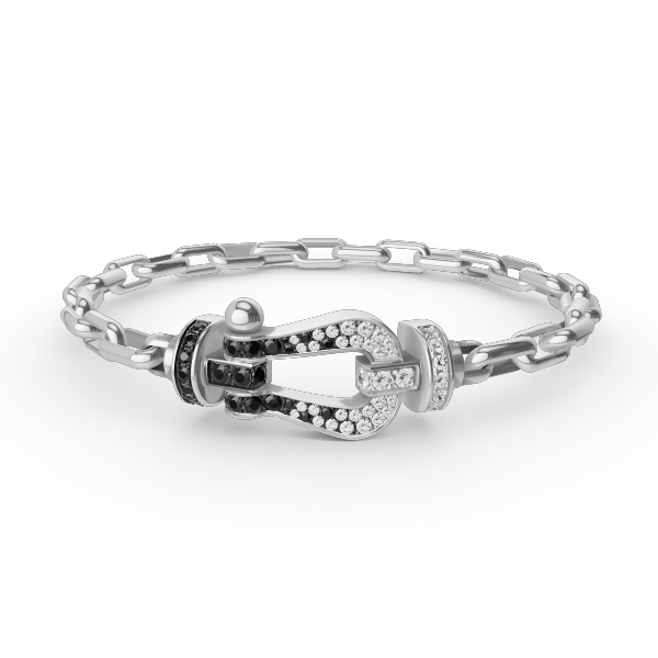 [AURORA]FORCE LARGE HORSESHOE CLASP  METAL BRACELET