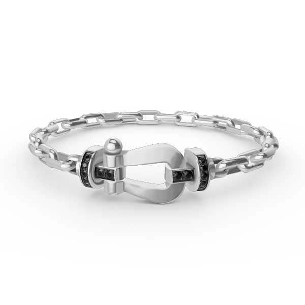 [AURORA]FORCE LARGE HORSESHOE CLASP  METAL BRACELET