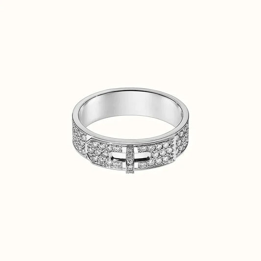 [AURORA]KELLY SILVER DIAMOND RING