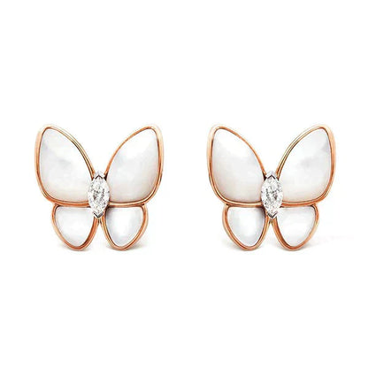 [AURORA]BUTTERFLY MOP DIAMOND EARRINGS