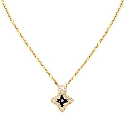 [AURORA]STAR PEDANT PINK GOLD DIAMOND NECKLACE