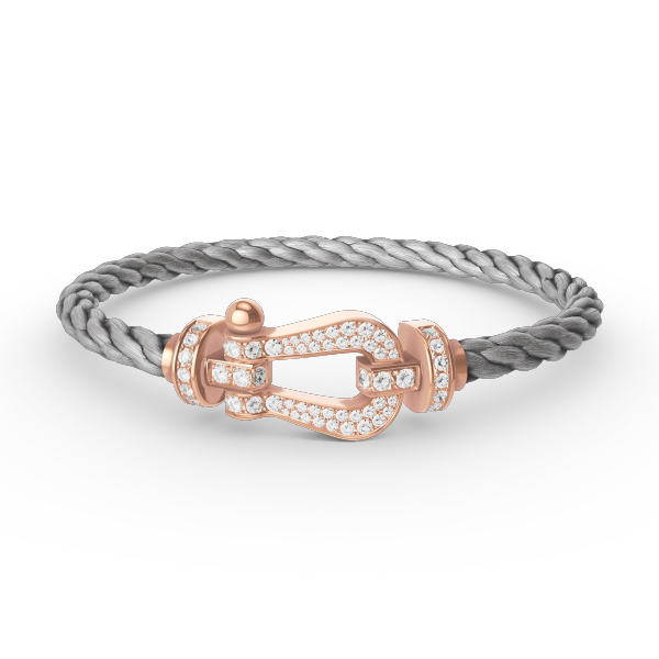 [AURORA]FORCE LARGE HORSESHOE FULL DIAMOND BRACELET ROSE GOLD