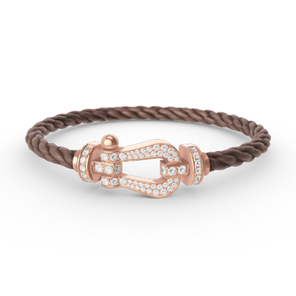[AURORA]FORCE LARGE HORSESHOE FULL DIAMOND BRACELET ROSE GOLD