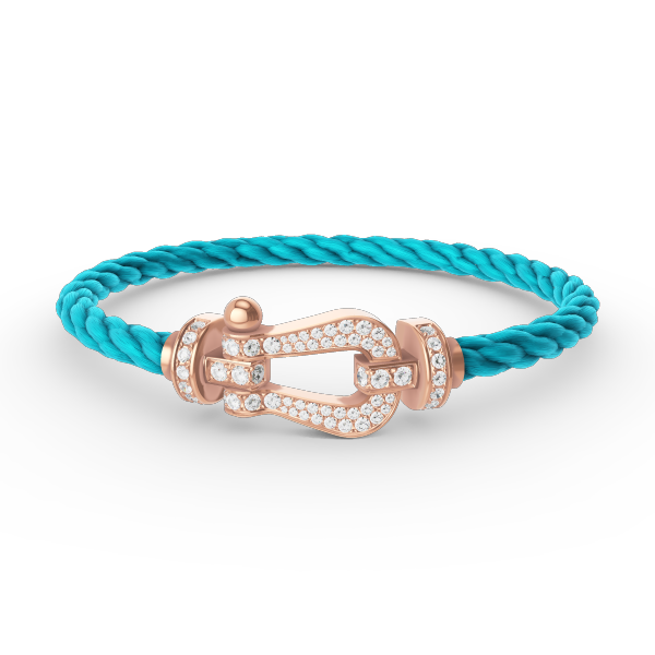 [AURORA]FORCE LARGE HORSESHOE FULL DIAMOND BRACELET ROSE GOLD
